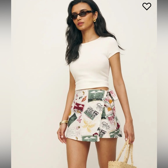 Reformation Linen Wrap Skort - Picture 1 of 4